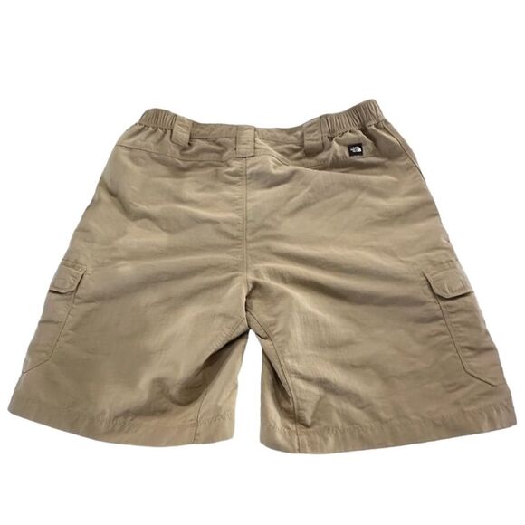 The North Face Men's Cargo Shorts Khaki Size L Casual side Elastic in Waistband - Picture 2 of 13